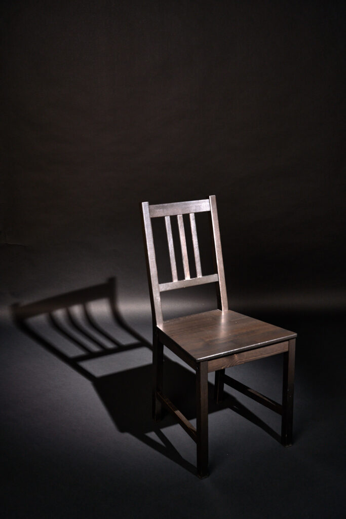 Stuhl im Fotostudio